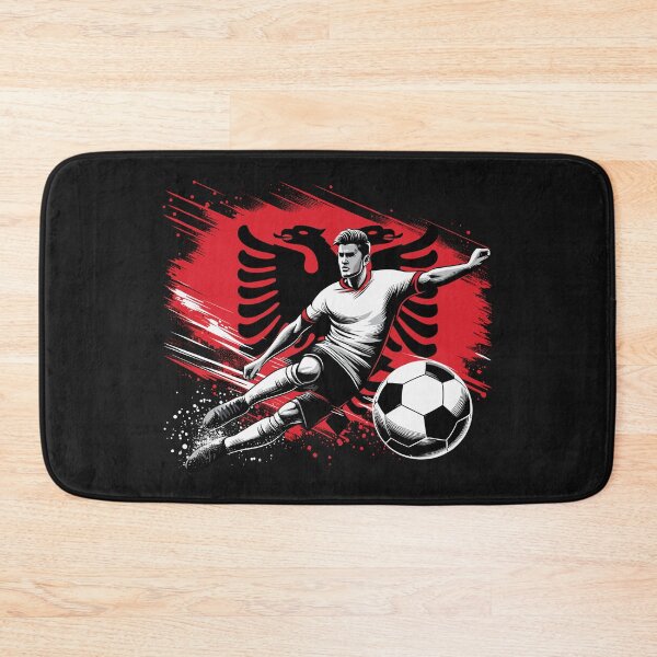 Item preview, Dynamic Albania Soccer Star in Action - Vector Design designed and sold by SerhiiArt.