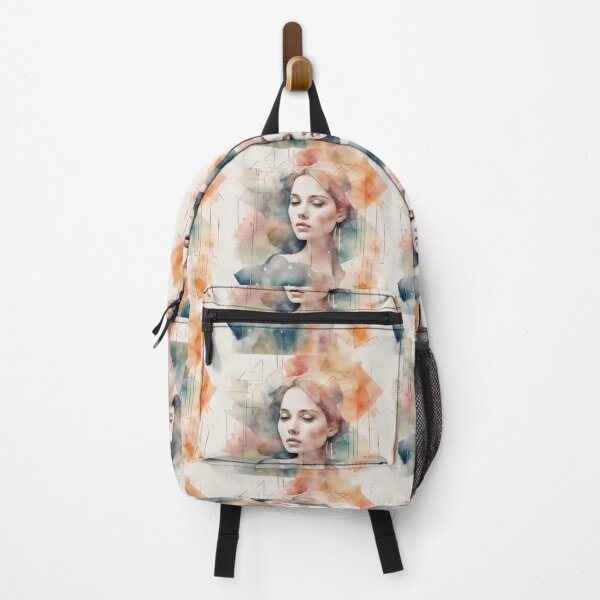 Item preview, Thoughtful young woman in watercolor in dreamy mood abstract. designed and sold by kreativeadern.