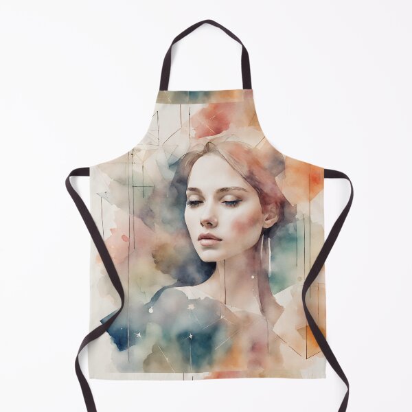 Item preview, Thoughtful young woman in watercolor in dreamy mood abstract. designed and sold by kreativeadern.
