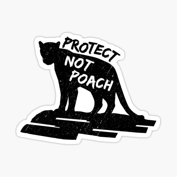 Vista previa del artículo con la obra «Proteger, no cazar furtivamente Conservación de grandes felinos», diseñado y vendido por Bangtees.