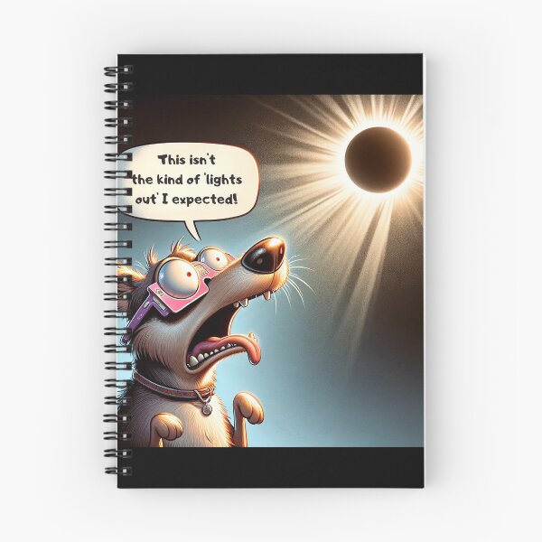 Item preview, Dog's Eclipse Surprise: Unexpected Lights Out! designed and sold by SrijanaByAnu.