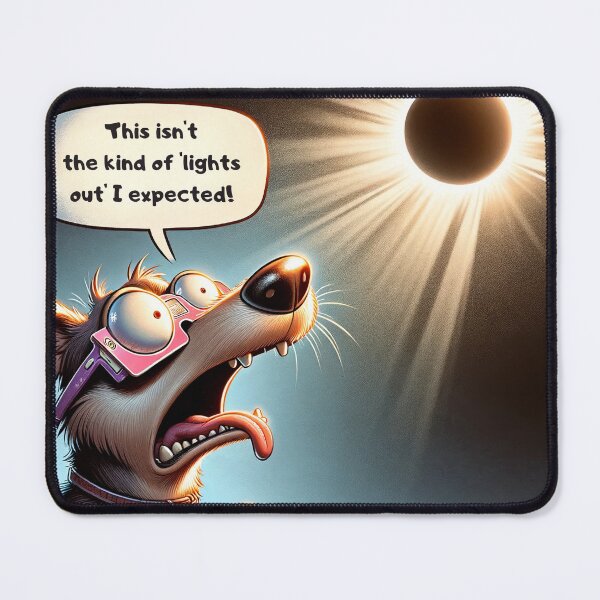Item preview, Dog's Eclipse Surprise: Unexpected Lights Out! designed and sold by SrijanaByAnu.
