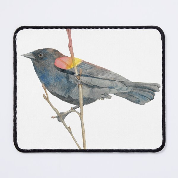 Item preview,  red-winged blackbird watercolor portrait designed and sold by L'Atelier Oranjade.