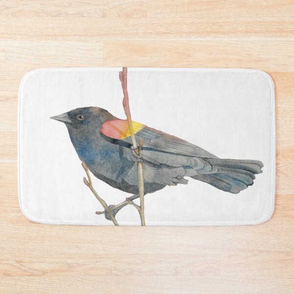 Item preview,  red-winged blackbird watercolor portrait designed and sold by L'Atelier Oranjade.