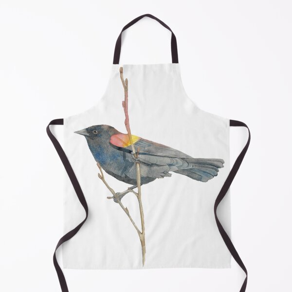 Item preview,  red-winged blackbird watercolor portrait designed and sold by L'Atelier Oranjade.