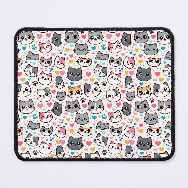 Item preview, cute kittens and hearts pattern designed and sold by Mook-97.
