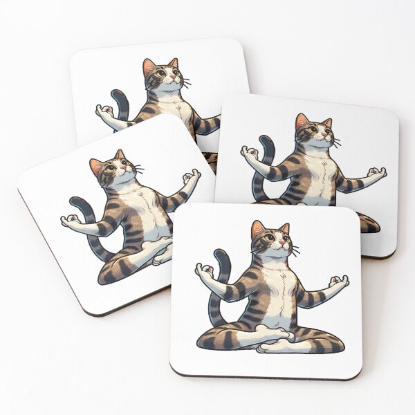 Item preview, Zen Cat Yoga Pose - Mindfulness Feline Illustration designed and sold by Ingridpd.