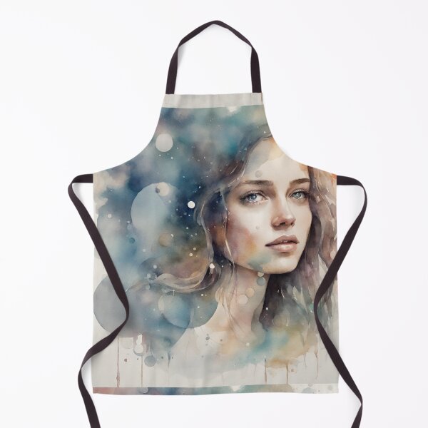 Item preview, Radiant young woman in watercolor in dreamy mood abstract. designed and sold by kreativeadern.