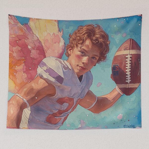 Item preview, Cupid as an American Football Player designed and sold by Sp3ctrumOfColor.