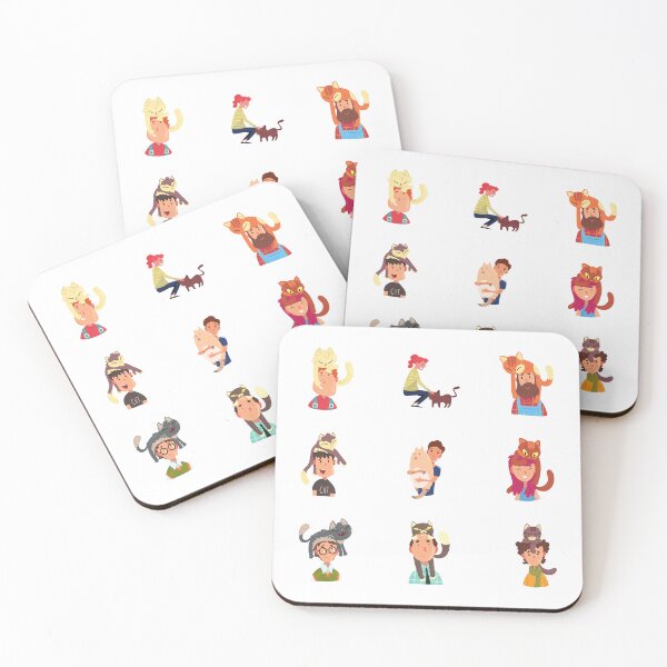 Item preview, cute cats playing with their humans designed and sold by huape.