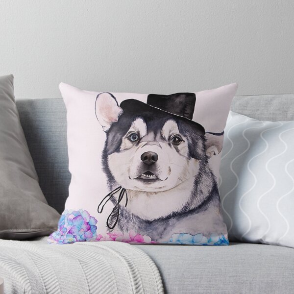 Item preview, Husky and Hydrangeas designed and sold by namibear.