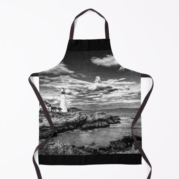 Item preview, Portland Head Light Maine Black and White Painterly designed and sold by Debra Martz.