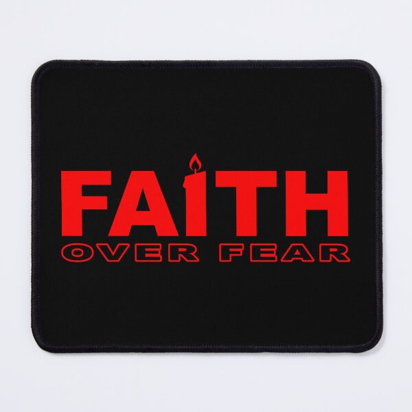 Item preview, faith over fear - red candle design | bible verse | Psalm 34 4 designed and sold by ZechJohnRB.