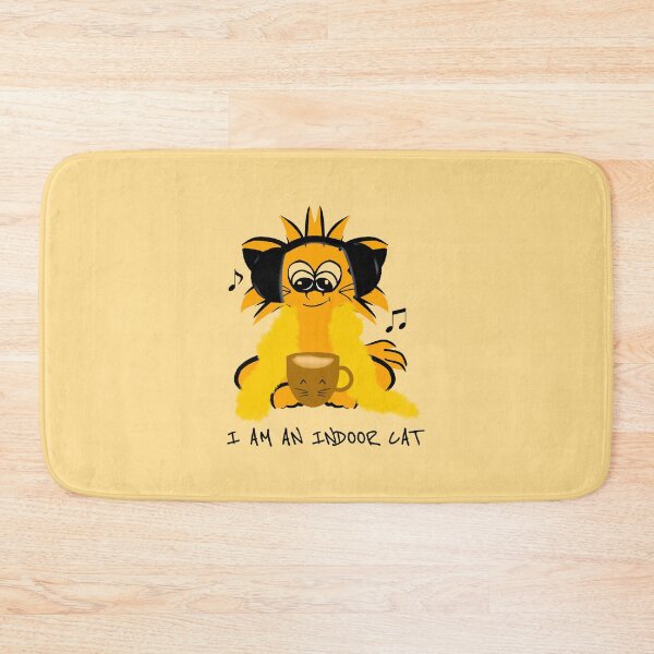 Item preview, I am an indoor cat - cute introvert cat with blanket designed and sold by stayartsy07.