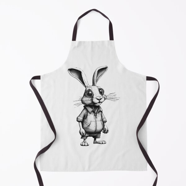 Item preview, Funny Hare Rabbit in black colors designed and sold by Aquillashop.