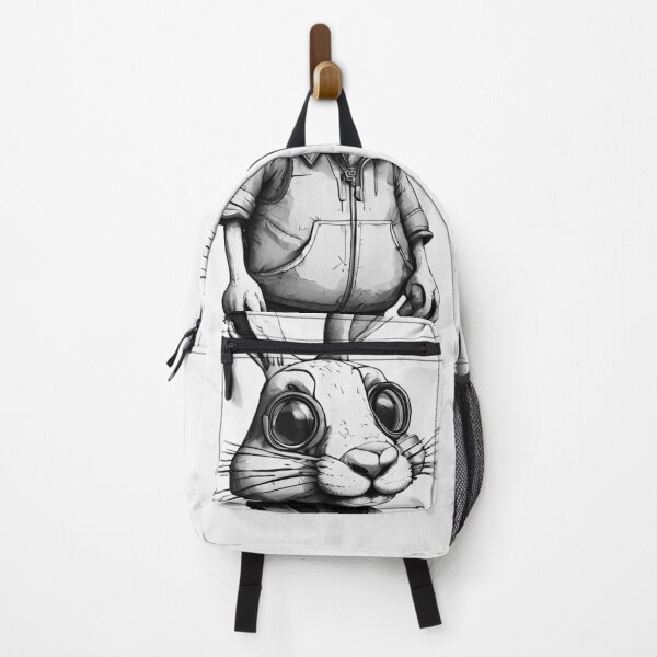 Item preview, Funny Hare Rabbit in black colors designed and sold by Aquillashop.