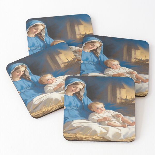 Item preview, Mary sits on a straw bed with the baby designed and sold by YasminYANNI.