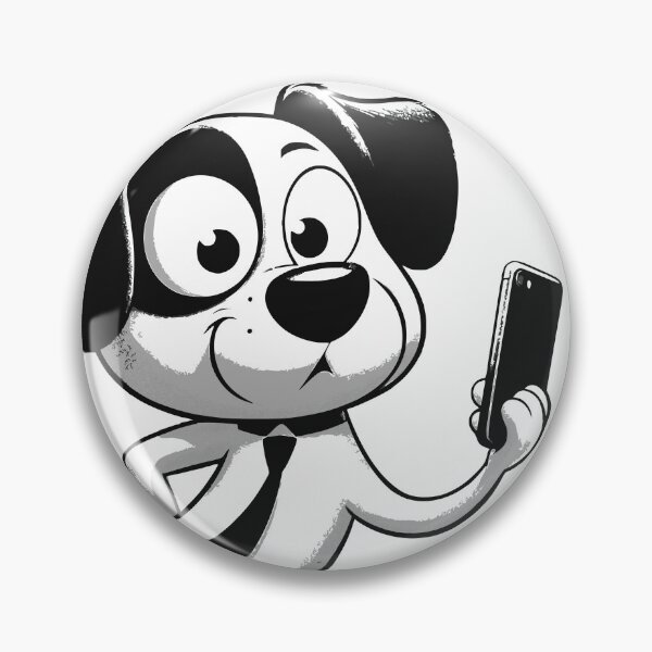 Item preview, Funny cartoon dog with a phone designed and sold by Kr1tos.