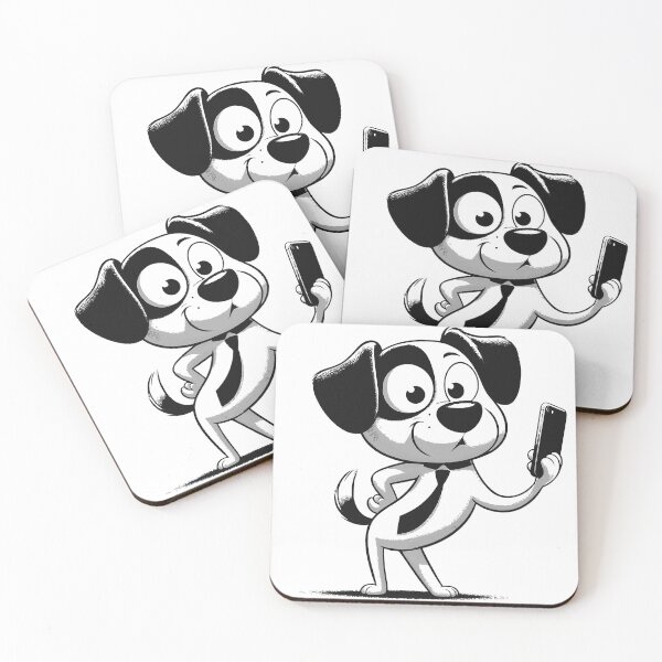 Item preview, Funny cartoon dog with a phone designed and sold by Kr1tos.