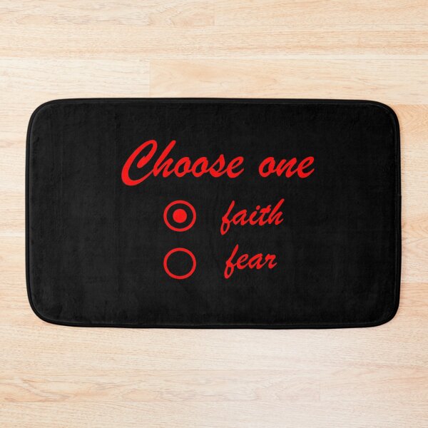 Item preview, choose one faith over fear - red text web design | bible verse | Psalm 34 4 designed and sold by ZechJohnRB.