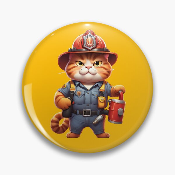 Artikelvorschau, Mollige Feuerwehrmann-Katze entworfen und verkauft von Keffy.