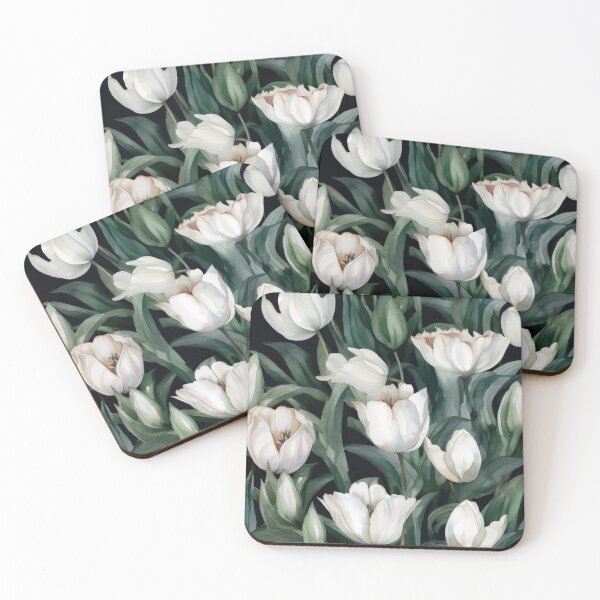Item preview, white tulips designed and sold by elegantpaterns.