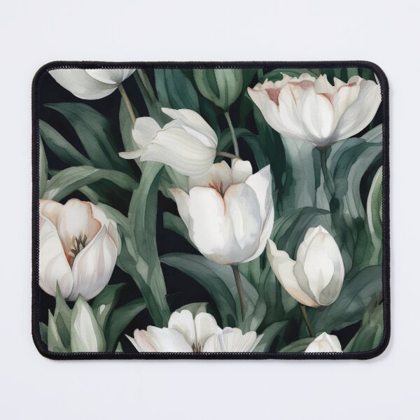 Item preview, white tulips designed and sold by elegantpaterns.