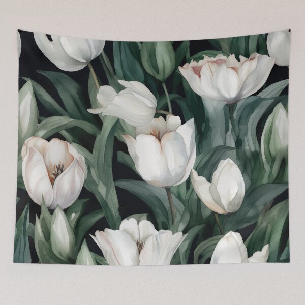 Item preview, white tulips designed and sold by elegantpaterns.