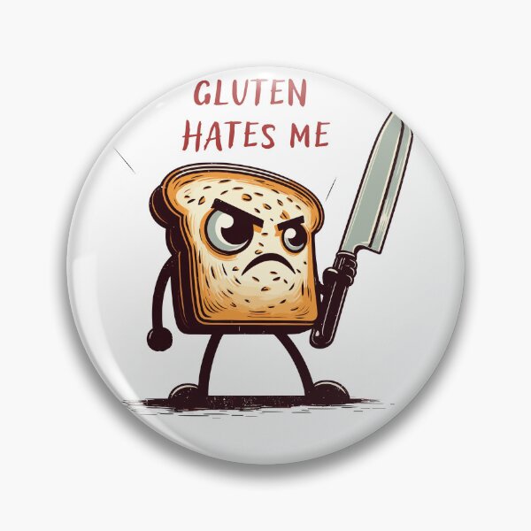 Item preview, Kawaii Gluten Hates Me  designed and sold by TomFrontierArt.