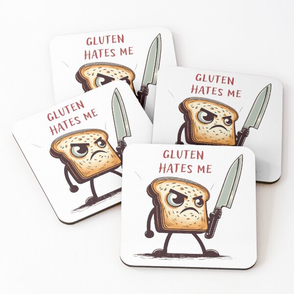 Item preview, Kawaii Gluten Hates Me  designed and sold by TomFrontierArt.
