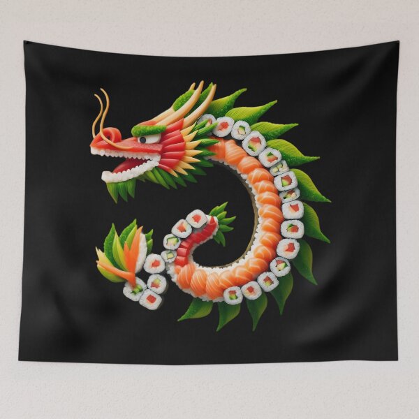 Item preview, Sushi Dragon: Culinary Myth designed and sold by AI-Only Creations.