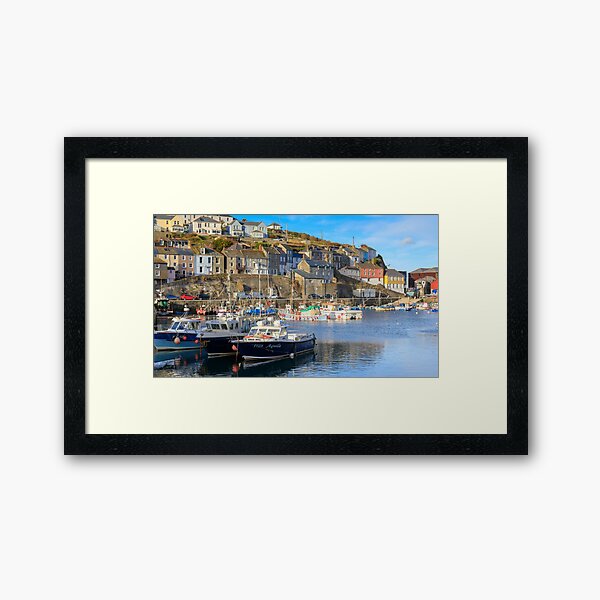 Evening in Mevagissey Harbour | Cornwall Framed Art Print