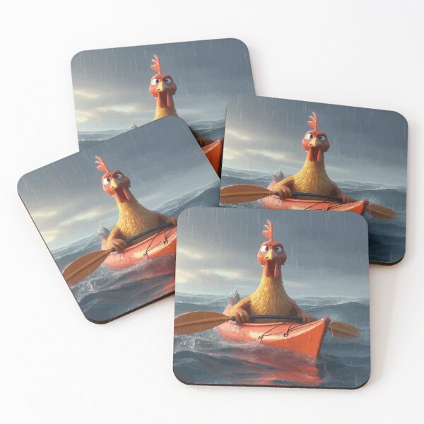 Item preview, Kayak chicken in rain designed and sold by Kajakfoto.