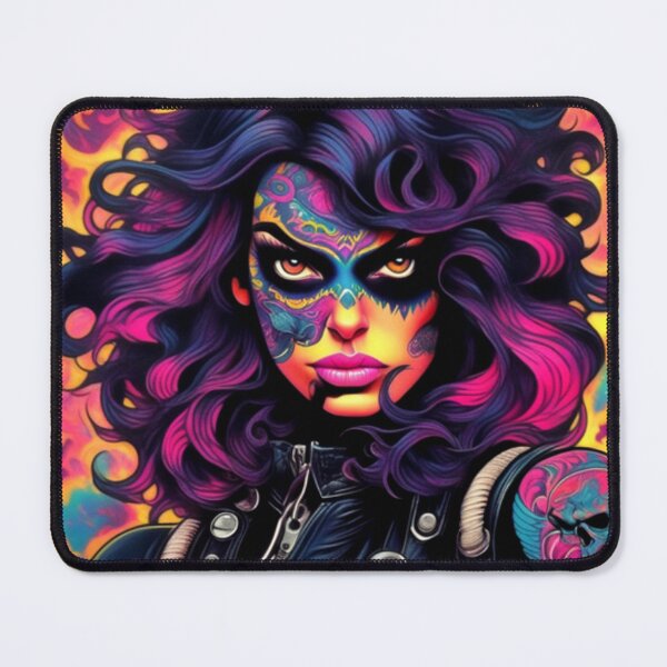 Item preview, Trippy Cyborg Zombie Biker Lady designed and sold by TheDarkWardrobe.