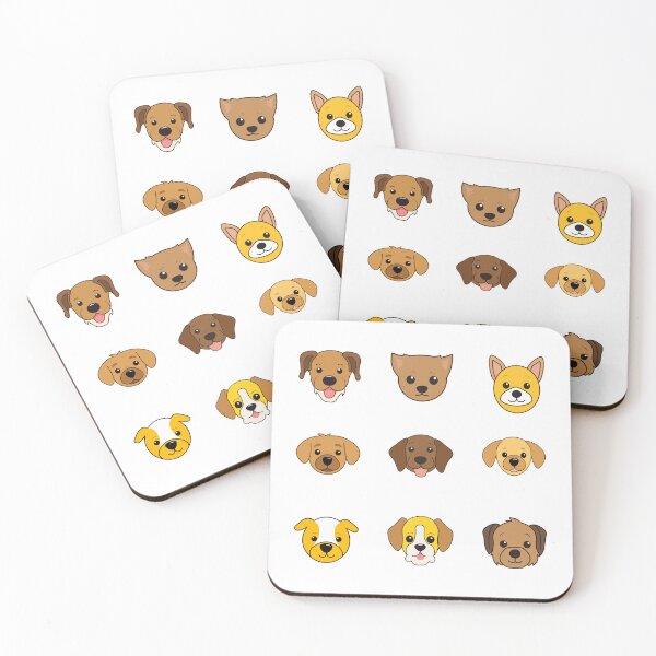 Item preview, cute happy puppy faces designed and sold by huape.