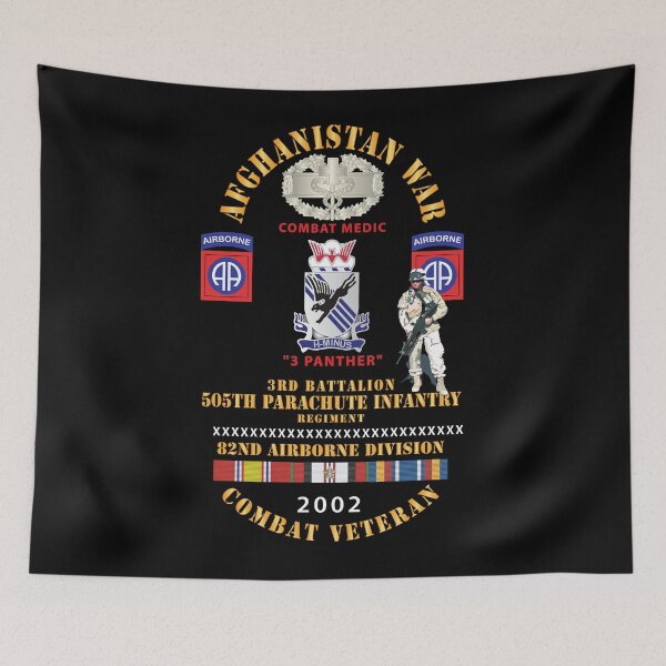 Item preview, Army - Afghanistan War Combat Vet w Combat Medic, 3rd Bn 505th PIR - 82nd Airborne - SSI X 300 designed and sold by Military Insignia Products.