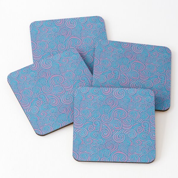 Item preview, NO AI ! Pink and Blue Wild Water Waves designed and sold by ManonElmendorp.