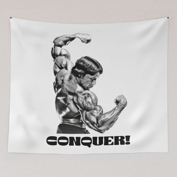 Item preview, Arnold schwarzenegger, Conquer! Arnold schwarzenegger Fan art  designed and sold by HuzaifaNaveedh.