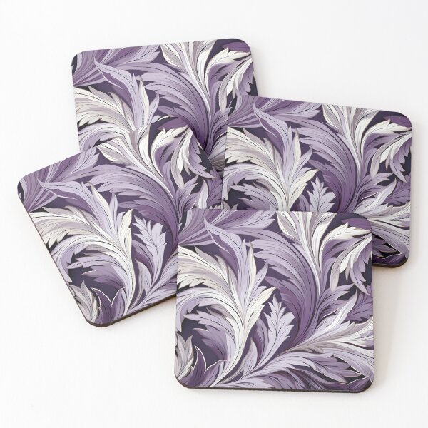 Item preview, Acai lilac and white abstract print designed and sold by dcrc.