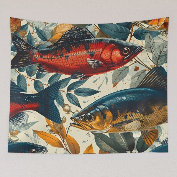 Item preview, Fish Art Color Classic Vintage - F03 designed and sold by BeebooDesign.