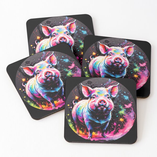 Item preview, Baby Pig Paint Splash Artwork  designed and sold by BotunPeony.