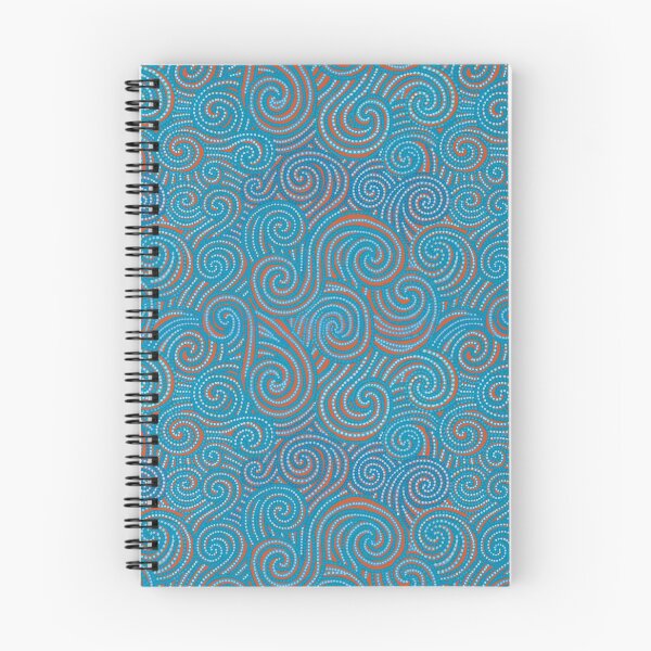 Item preview, NO AI ! Orange and Blue Wild Water Waves designed and sold by ManonElmendorp.