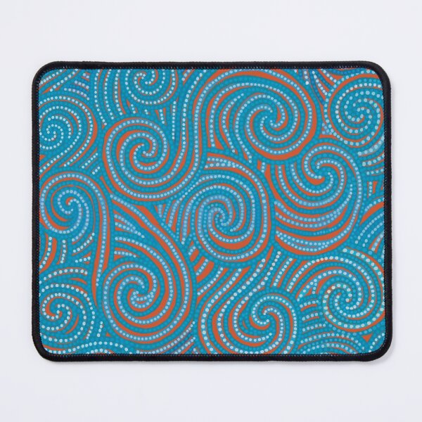 Item preview, NO AI ! Orange and Blue Wild Water Waves designed and sold by ManonElmendorp.