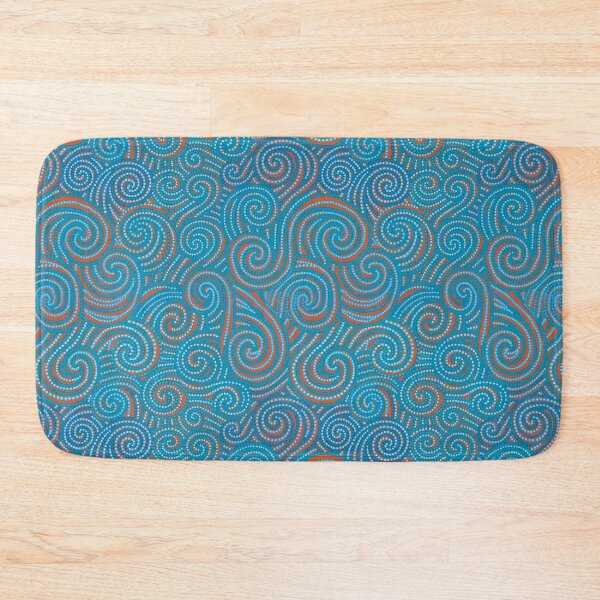 Item preview, NO AI ! Orange and Blue Wild Water Waves designed and sold by ManonElmendorp.