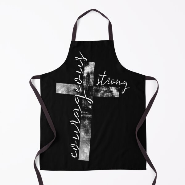 Item preview, Be strong and courageous in cross format - words from bible verse Joshua 1 9 be strong and courageous - white design  designed and sold by ZechJohnRB.