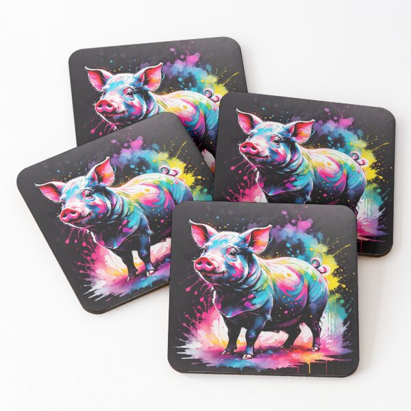 Item preview, Baby Pig Paint Splash Artwork  designed and sold by BotunPeony.