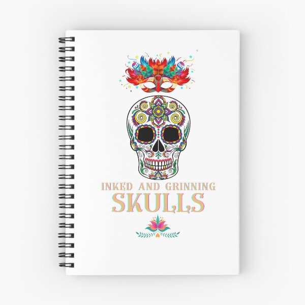 Item preview, Inked and Grinning Skulls Tee designed and sold by exclusivebucket.