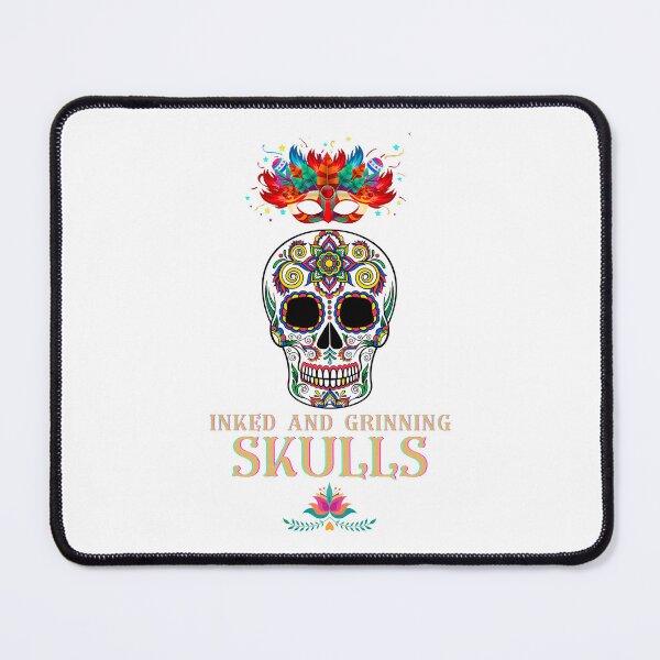 Item preview, Inked and Grinning Skulls Tee designed and sold by exclusivebucket.