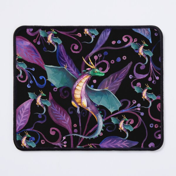 Item preview, Dragons and flores, pink,purple, designed and sold by loedbrok99.