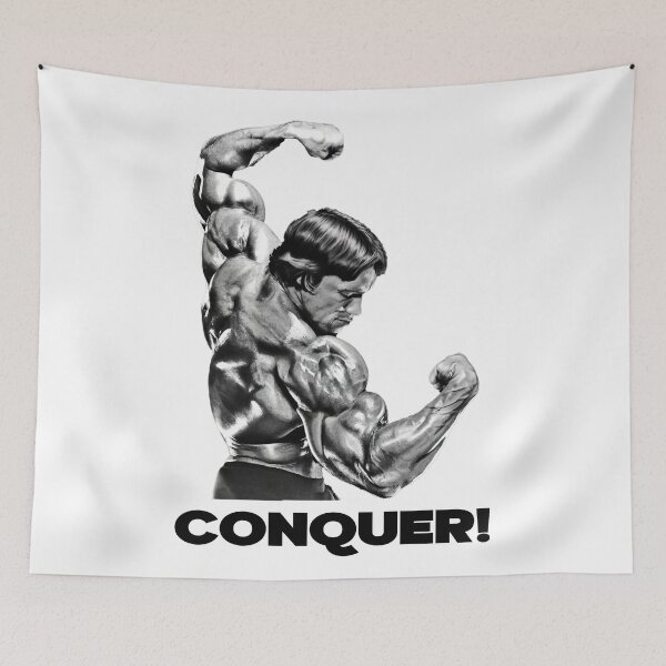 Item preview, Arnold schwarzenegger, Conquer! Arnold schwarzenegger Fan art  designed and sold by HuzaifaNaveedh.